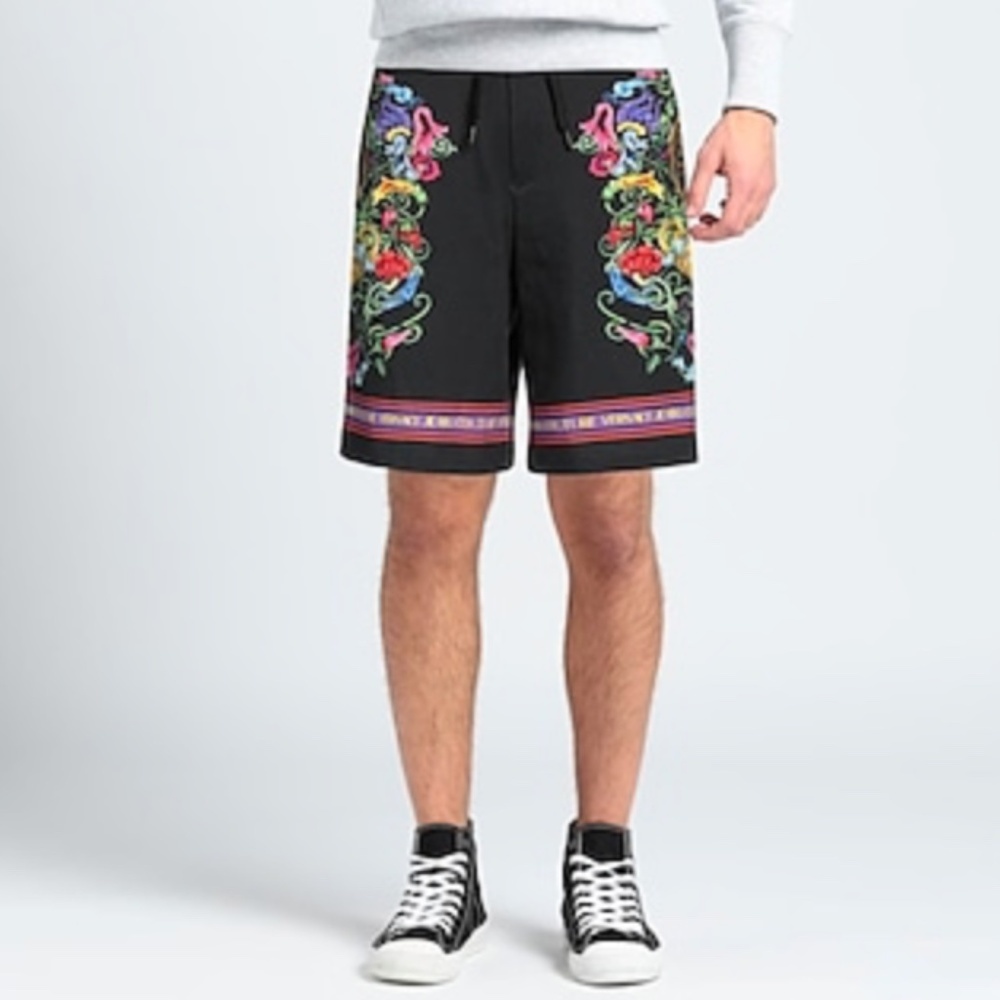NWT | Versace Jeans Couture Felpa Baroque Print Shorts | Sz S